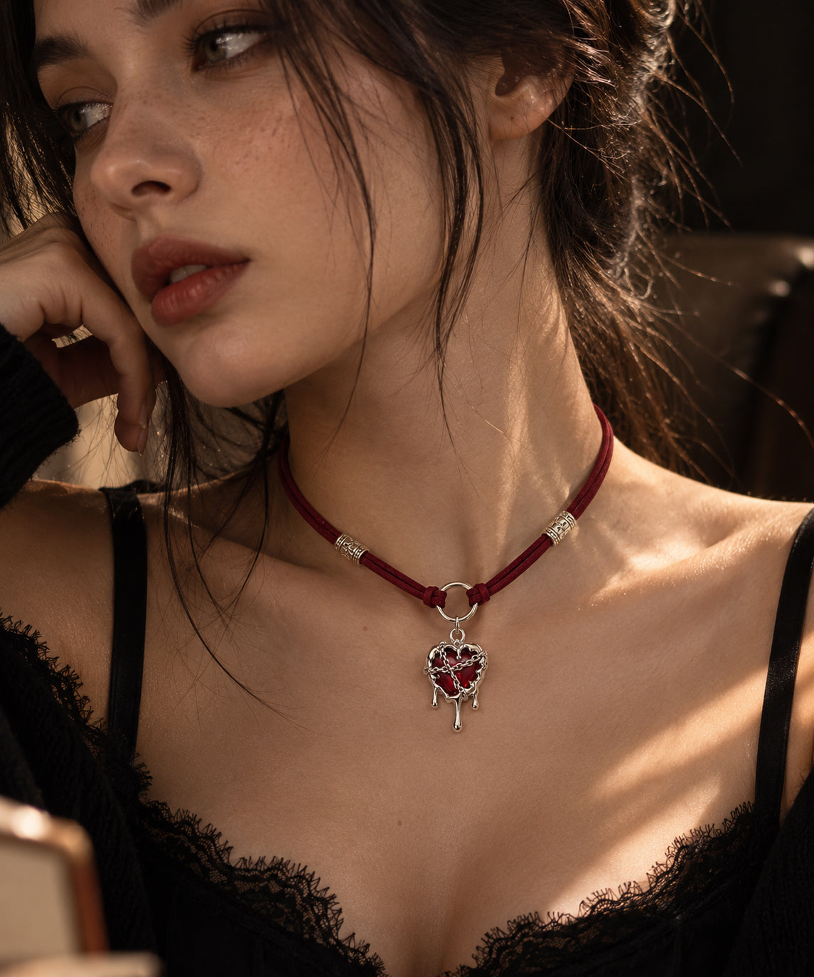 Crimson Heart Choker