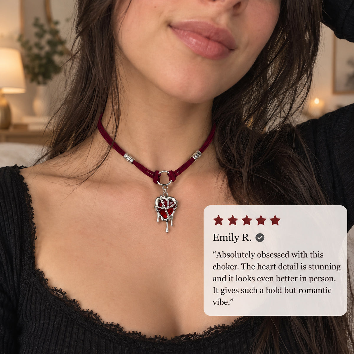 Crimson Heart Choker