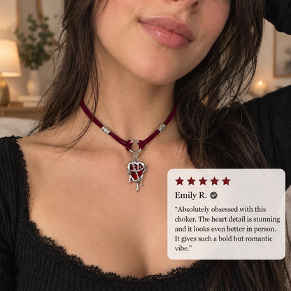 Crimson Heart Choker