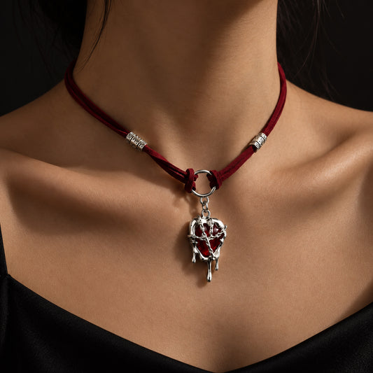 Crimson Heart Choker