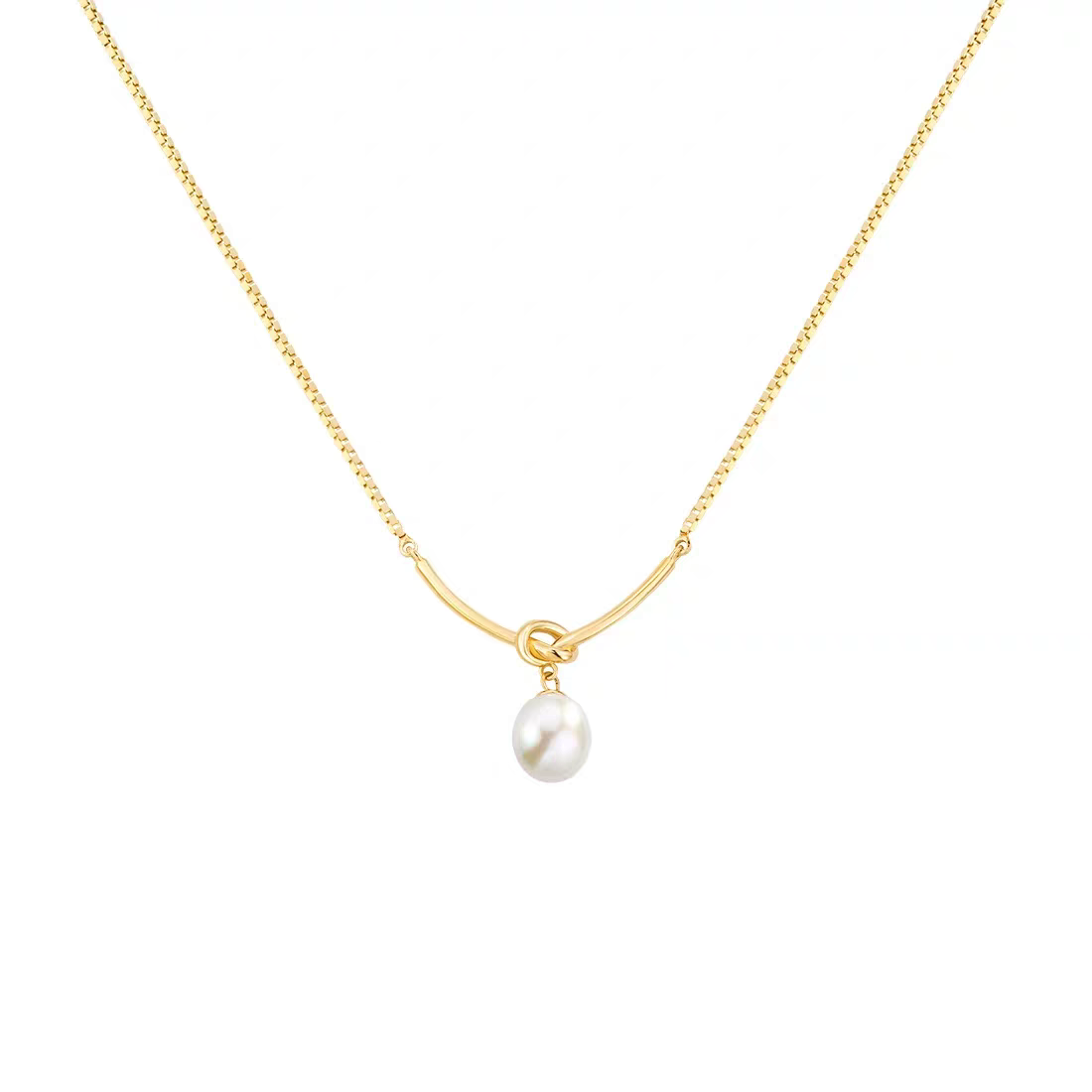 Baileys Glow – Sterling Silver Pearl Necklace